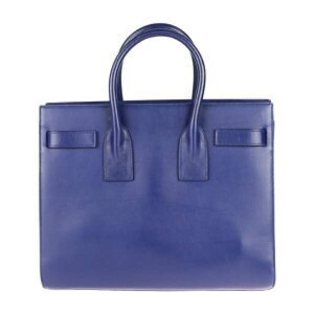 Saint Laurent handbag blue Sac de leather Jour shoulder bag - Picture 3 of 9